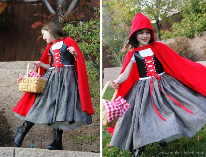 Diy Little Red Riding Hood Costume Youtube